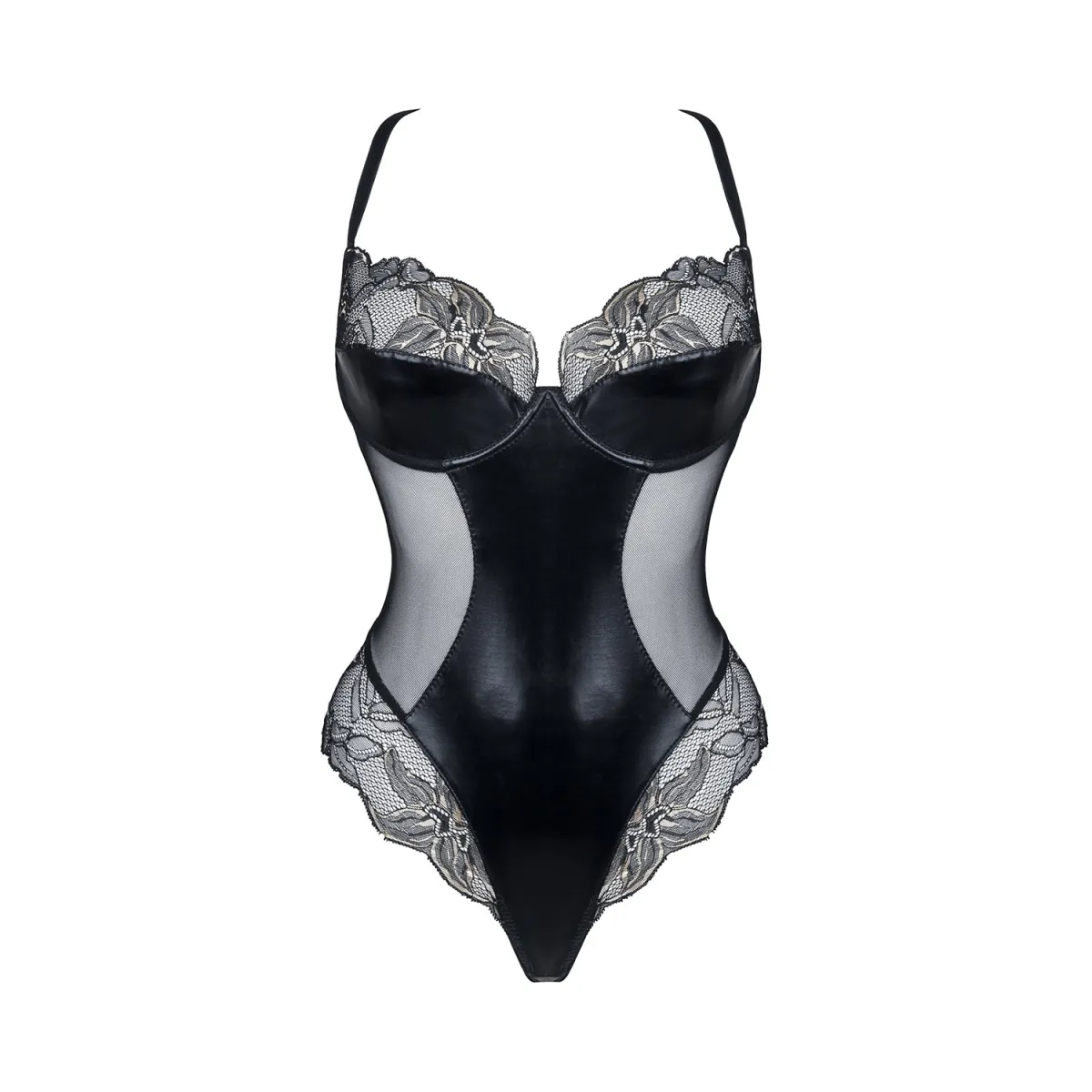 Schwarz/goldener Body Hortense von Demoniq Magnetic Collection | Fesselliebe.de