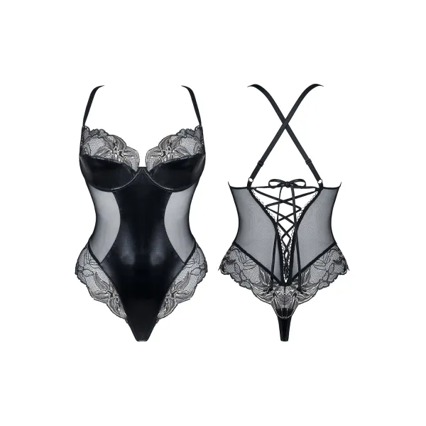 Schwarz/goldener Body Hortense von Demoniq Magnetic Collection | Fesselliebe.de