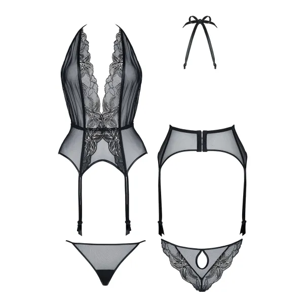 Schwarz/goldenes Gorset Penelope von Demoniq Magnetic Collection | Fesselliebe.de