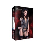 Schwarz/goldenes Gorset Penelope von Demoniq Magnetic Collection | Fesselliebe.de