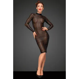 Klassisches Kleid aus weichem und elastischen Tüll F182 von Noir Handmade Decadence Collection