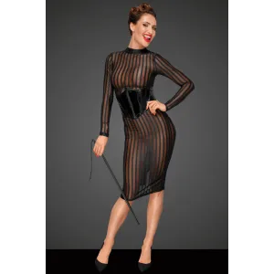 Klassisches Kleid aus weichem und elastischen Tüll F182 von Noir Handmade Decadence Collection