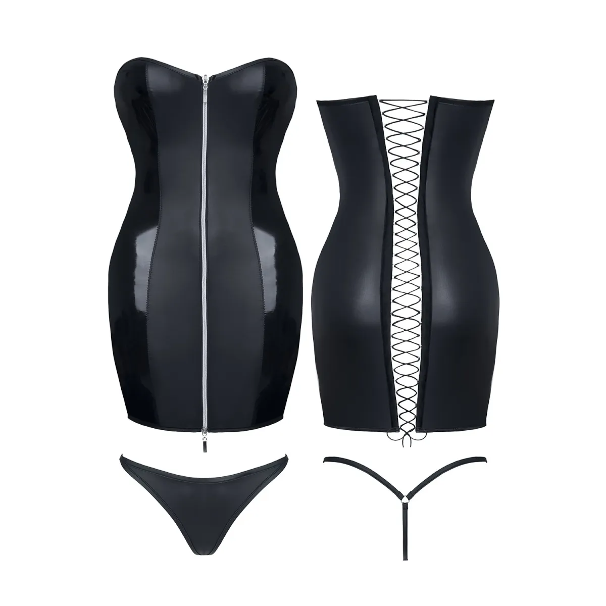 Schwarzes Minikleid Greta von Demoniq Hard Candy Collection | Fesselliebe.de