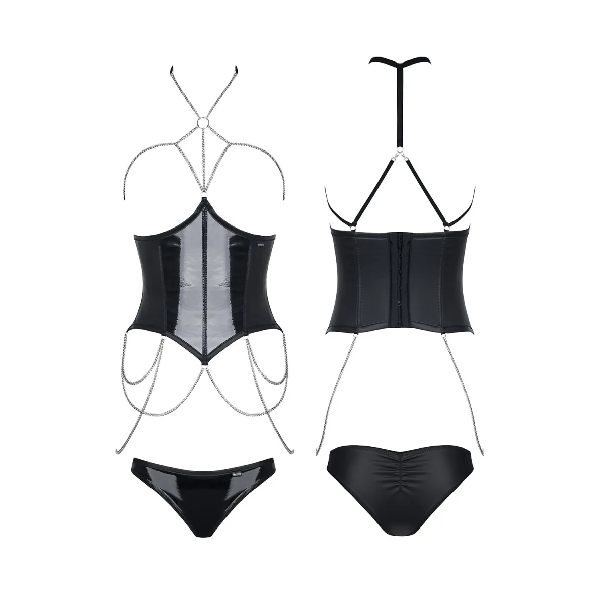 Schwarzes Set Nikoletta von Demoniq Hard Candy Collection | Fesselliebe.de