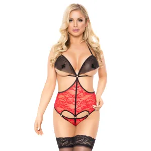 Rot/schwarzer Body ouvert 1887 von Softline ERotic Collection