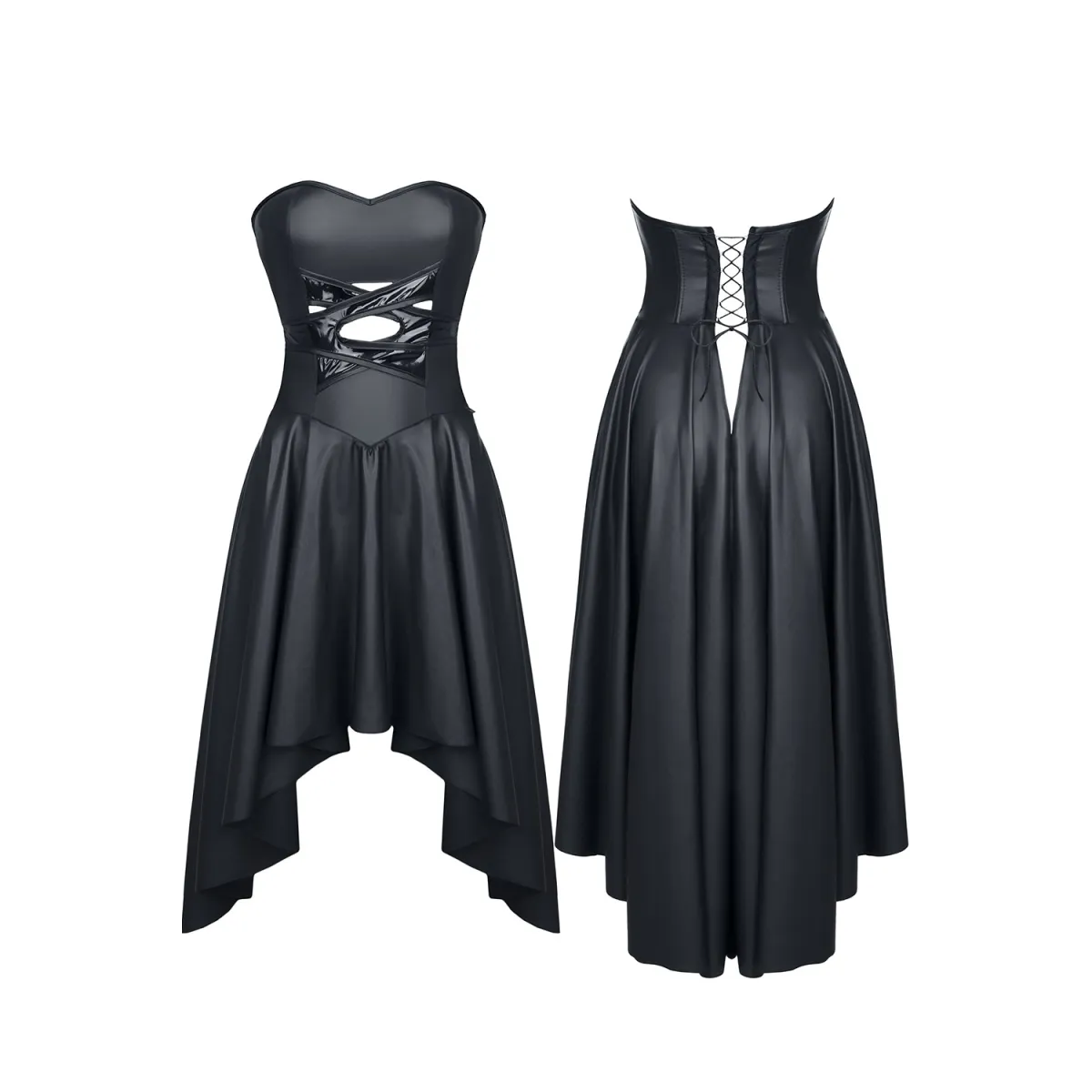 Schwarzes Kleid DE438 von Demoniq Hard Candy Collection | Fesselliebe.de