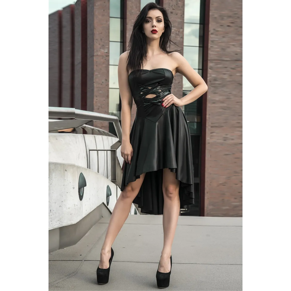 Schwarzes Kleid DE438 von Demoniq Hard Candy Collection | Fesselliebe.de