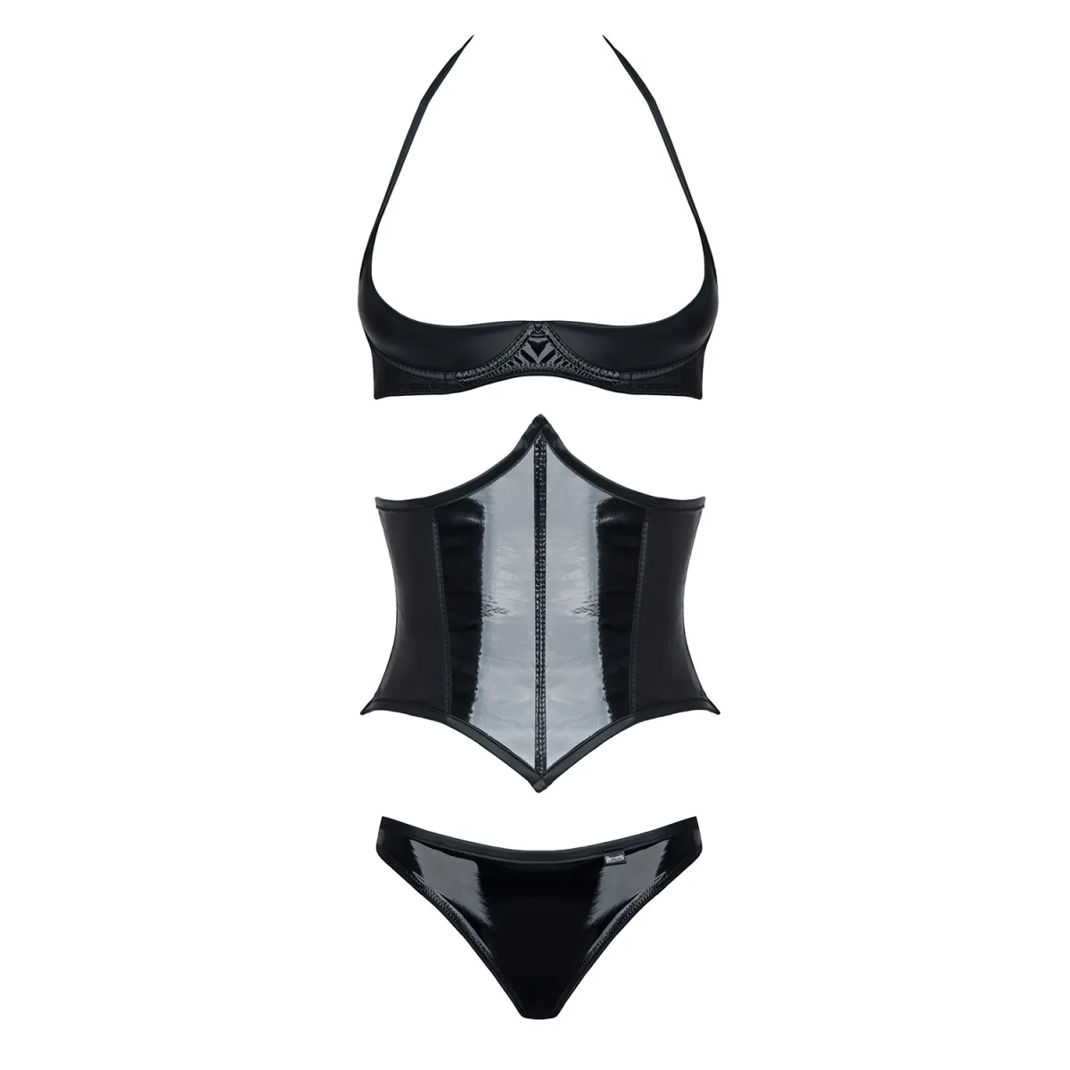 Schwarzes Set DE448 von Demoniq Hard Candy Collection | Fesselliebe.de