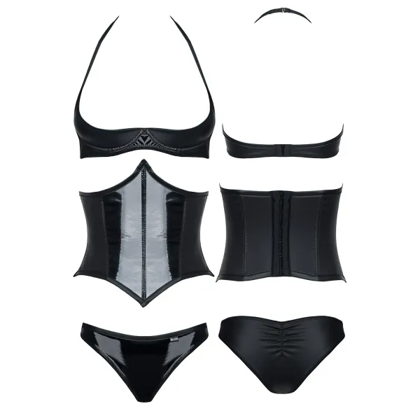 Schwarzes Set DE448 von Demoniq Hard Candy Collection | Fesselliebe.de