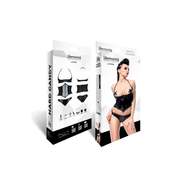 Schwarzes Set DE448 von Demoniq Hard Candy Collection | Fesselliebe.de