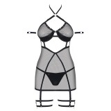 858-CHE-1 Chermise schwarz von Obsessive | Fesselliebe.de