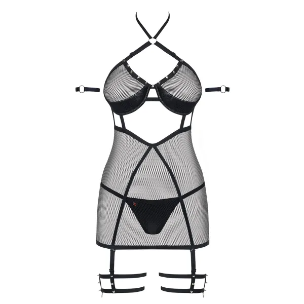 858-CHE-1 Chermise schwarz von Obsessive | Fesselliebe.de