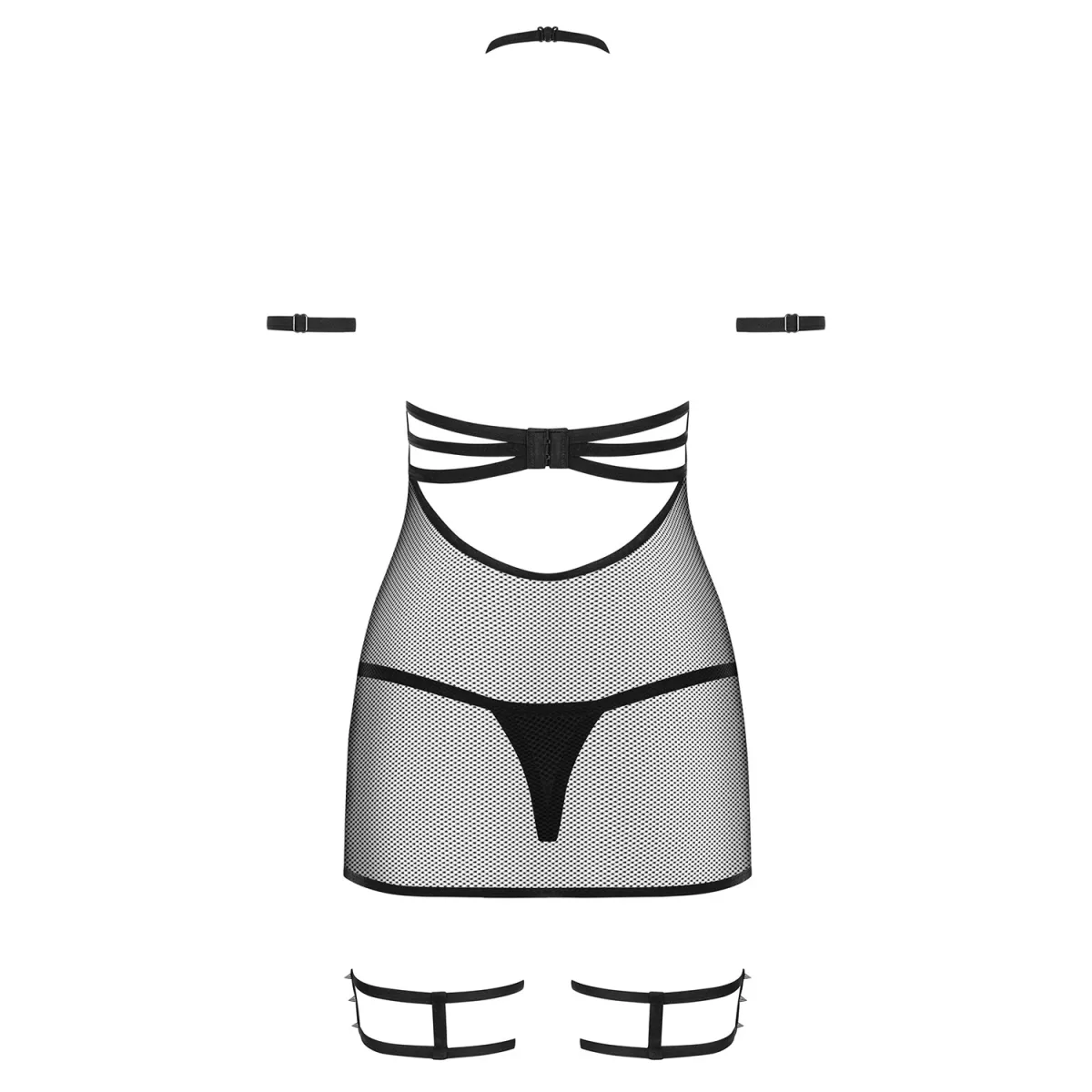 858-CHE-1 Chermise schwarz von Obsessive | Fesselliebe.de