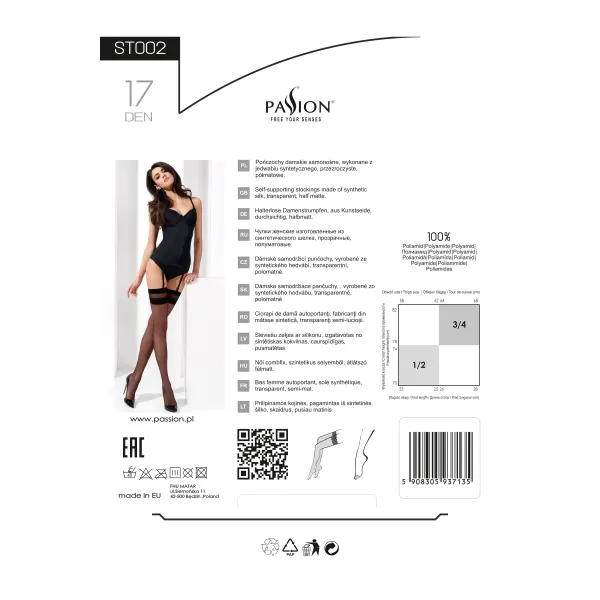 Strümpfe ST002 schwarz von Passion | Fesselliebe.de