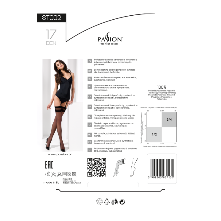 Strümpfe ST002 schwarz von Passion | Fesselliebe.de