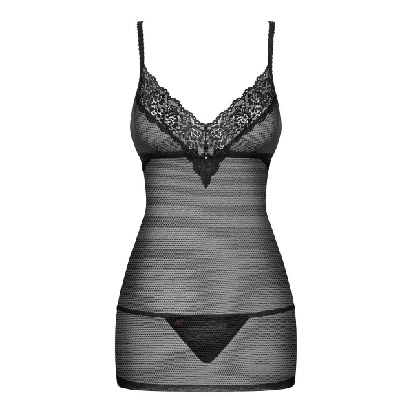 852-CHE-1 Chermise schwarz von Obsessive | Fesselliebe.de