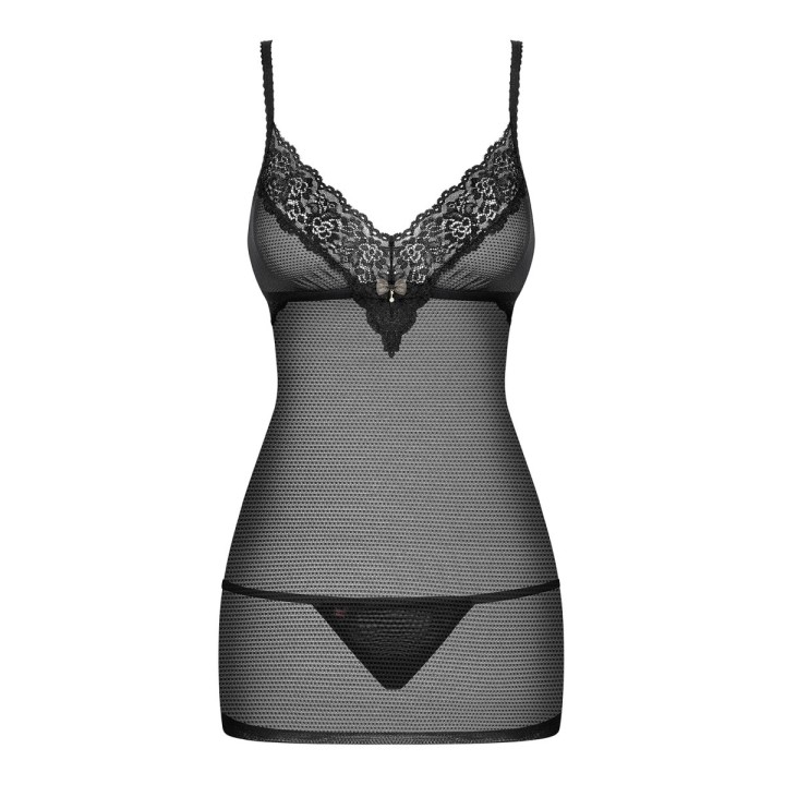 852-CHE-1 Chermise schwarz von Obsessive | Fesselliebe.de