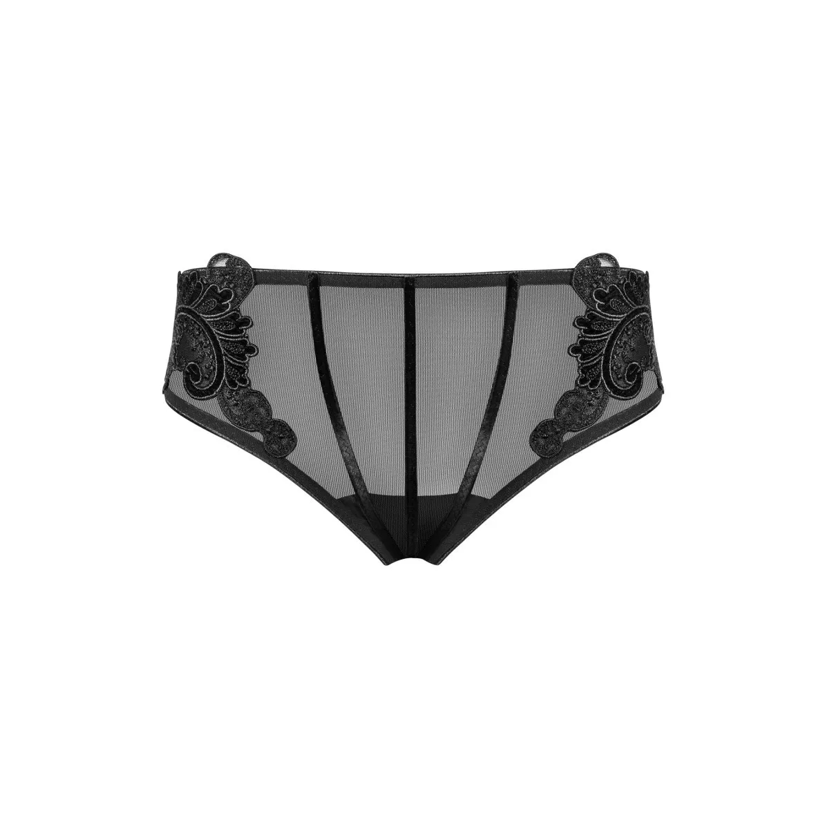 Damen Tüll Slip mit Stickerei 1818 von Petite Noir | Fesselliebe.de