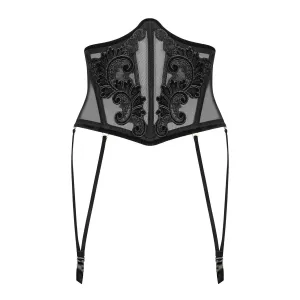 Taillenkorsett mit Stickerei und Strapshaltern 2018 von Petite Noir | Fesselliebe.de