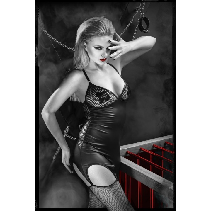 Schwarzes Strapskleid DDEris001 von Demoniq Dark Desire Collection | Fesselliebe.de