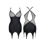 Schwarzes Strapskleid DDEris001 von Demoniq Dark Desire Collection | Fesselliebe.de