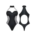 Schwarzer Body DDKeto001 von Demoniq Dark Desire Collection