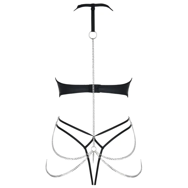 Schwarzer Ketten-Body DDLitai001 von Demoniq Dark Desire Collection | Fesselliebe.de