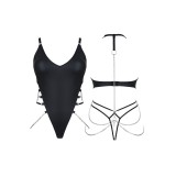 Schwarzer Ketten-Body DDLitai001 von Demoniq Dark Desire Collection | Fesselliebe.de