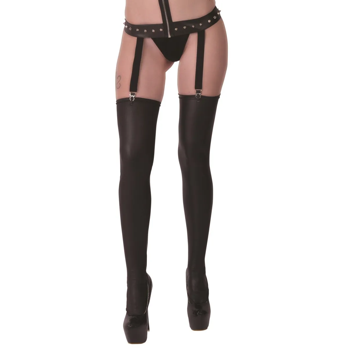 Schwarz Wetlook-Strümpfe Bianca von Legg Story | Fesselliebe.de