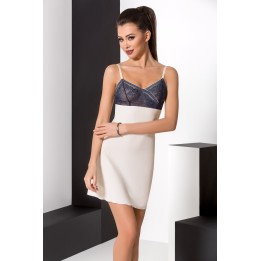 Ecru/blaues Chemise Ivone von Passion | Fesselliebe.de
