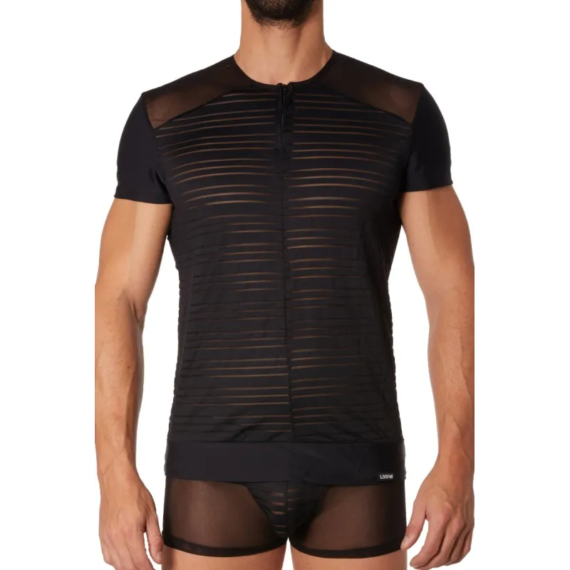 Schwarzes Herren T-Shirt 906-81 von Look Me | Fesselliebe.de