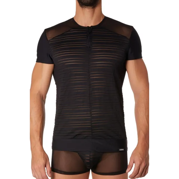 Schwarzes Herren T-Shirt 906-81 von Look Me | Fesselliebe.de