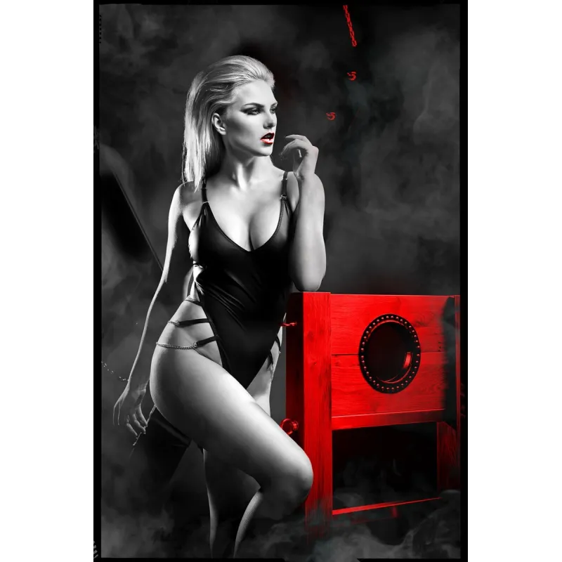 Schwarzer Ketten-Body DDKery001 von Demoniq Dark Desire Collection | Fesselliebe.de