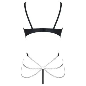 Schwarzer Ketten-Body DDKery001 von Demoniq Dark Desire Collection