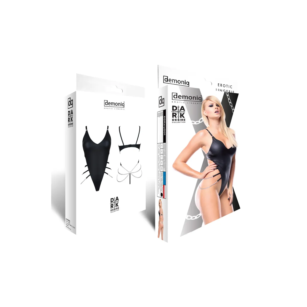 Schwarzer Ketten-Body DDKery001 von Demoniq Dark Desire Collection | Fesselliebe.de