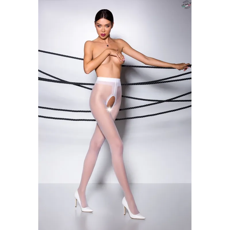 Ouvert Strumpfhose TI OPEN 007 weiß von Passion Erotic Line | Fesselliebe.de