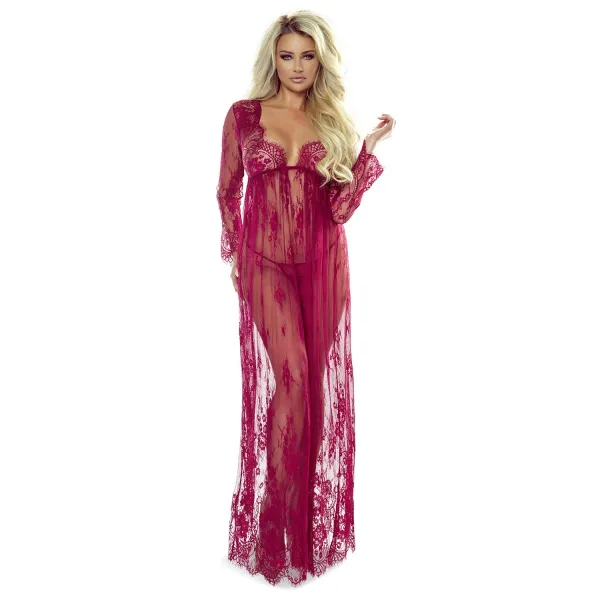 Langes weinrotes Kleid So Elegant von Provocative | Fesselliebe.de