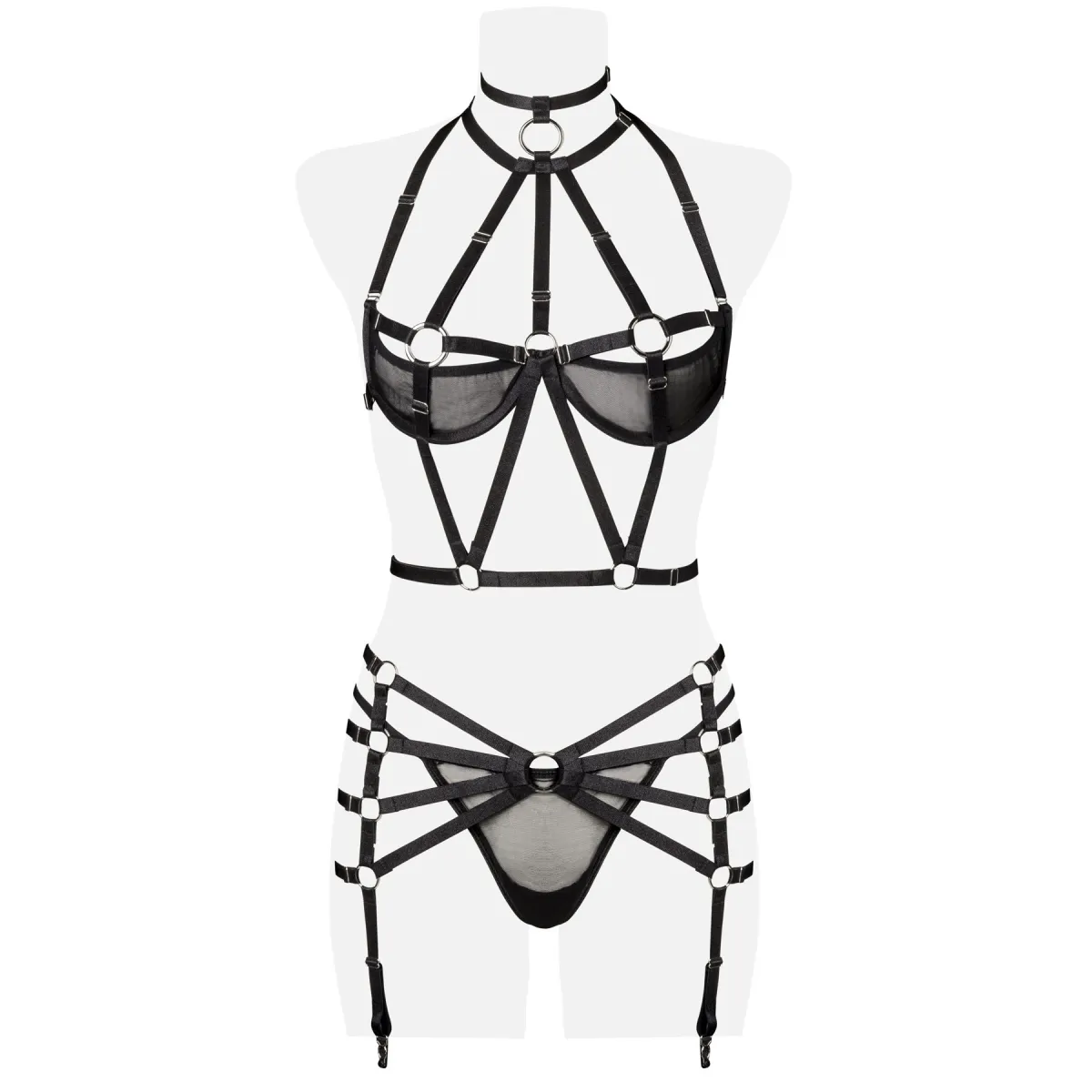 3-teiliges Harness Set 15232 von Grey Velvet | Fesselliebe.de