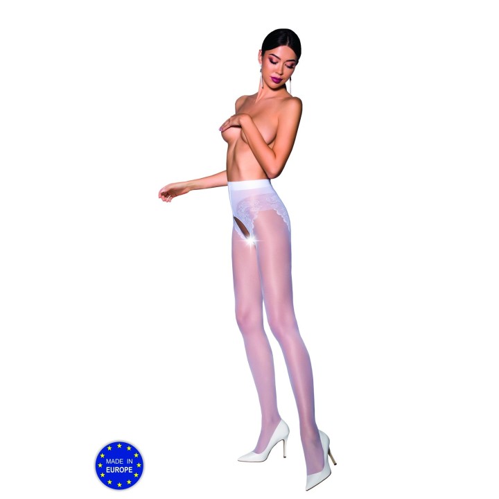 Ouvert Strumpfhose TI OPEN 006 weiß von Passion Erotic Line | Fesselliebe.de