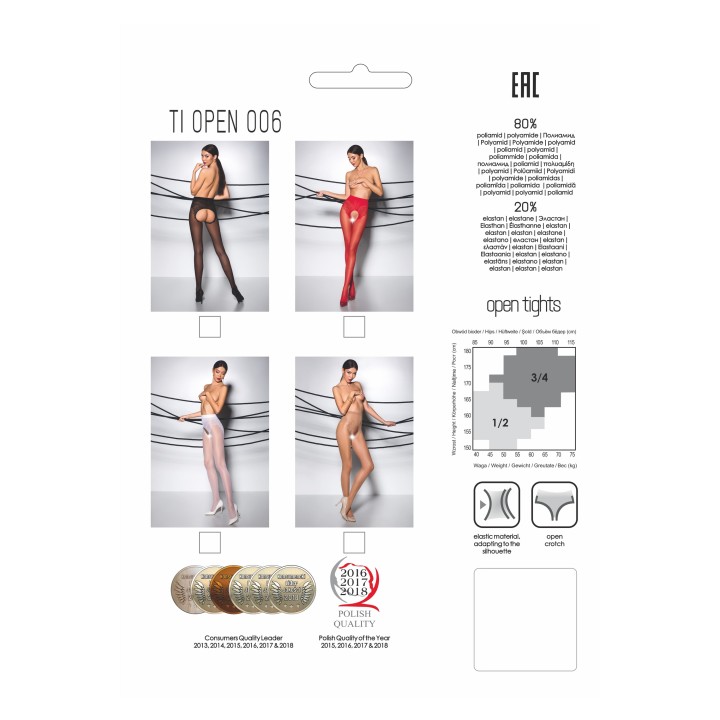 Ouvert Strumpfhose TI OPEN 006 weiß von Passion Erotic Line | Fesselliebe.de