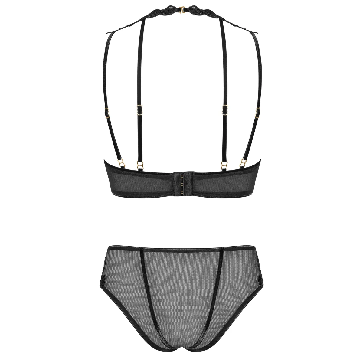 Set aus Bügel-BH mit Stickerei und Panty 171818 von Petite Noir | Fesselliebe.de