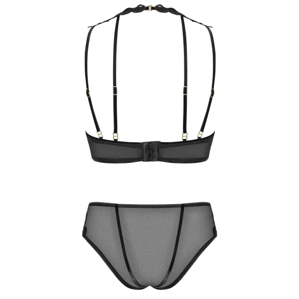 Set aus Bügel-BH mit Stickerei und Panty 171818 von Petite Noir | Fesselliebe.de