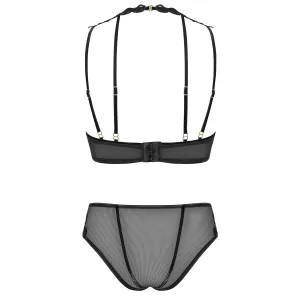 Set aus Bügel-BH mit Stickerei und Panty 171818 von Petite Noir