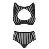Set aus High Neck Bügel-BH und Panty 121418 von Petite Noir | Fesselliebe.de
