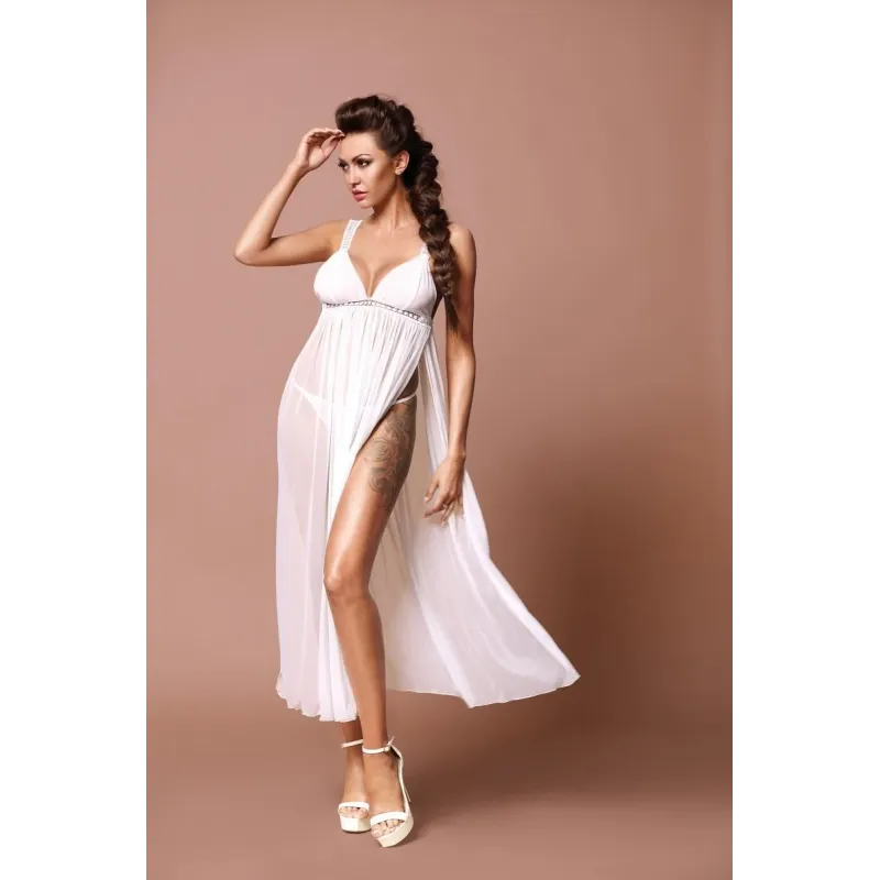 Langes Chemise ecru D-340 von Excellent Beauty | Fesselliebe.de