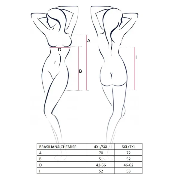 Schwarzes Negligee Brasiliana Plus Size von Passion Dessous | Fesselliebe.de