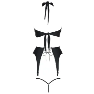 Schwarze Corsage DDHekate001 von Demoniq Dark Desire Collection