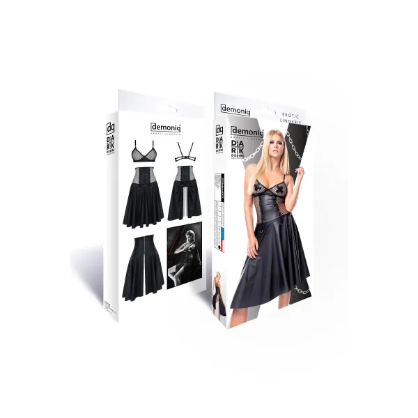 Schwarzes Set DDSelene001 von Demoniq Dark Desire Collection | Fesselliebe.de