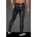 Powerwetlook-Longpants mit Einsätzen und Taschen aus 3D-Netz H059 von Noir Handmade Rebellious Collection