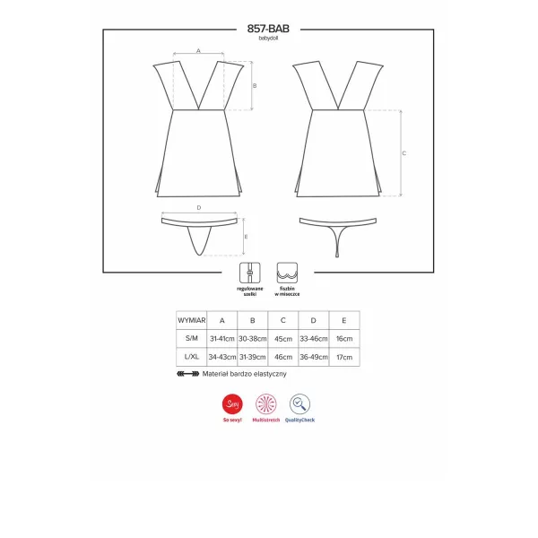 857-BAB-1 Babydoll schwarz von Obsessive | Fesselliebe.de